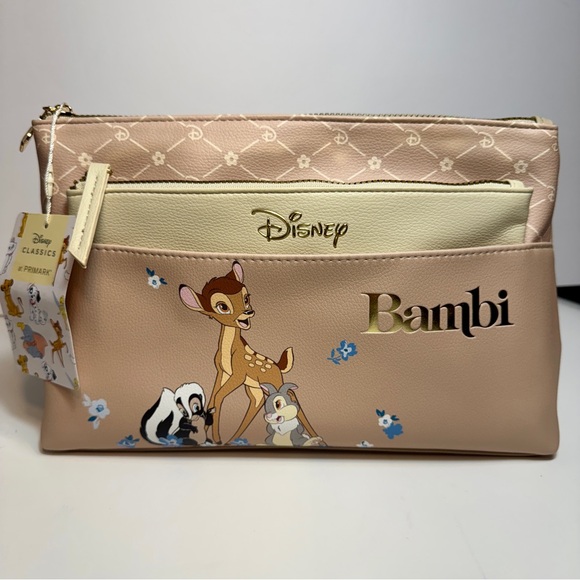 Primark Handbags - NWT. Disney's Bambi 2-in-1 Wash Bag Set by Primark. two-piece cosmetic bag set